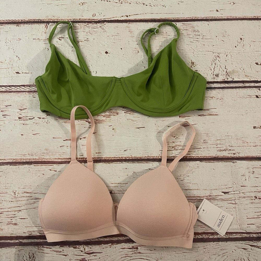 Blackbough Swim Bikini Top Size Large & Auden Bra Size 34A Lot of 2 Women's